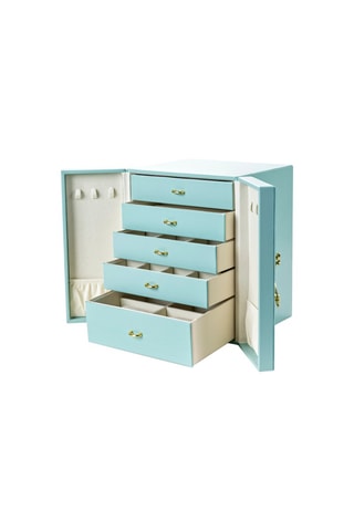 Joyero de piel - 20 x 18 x 24 cm