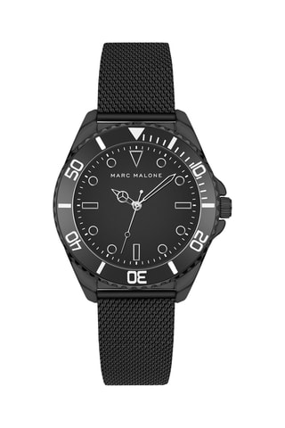 Reloj de cuarzo de acero - Negro