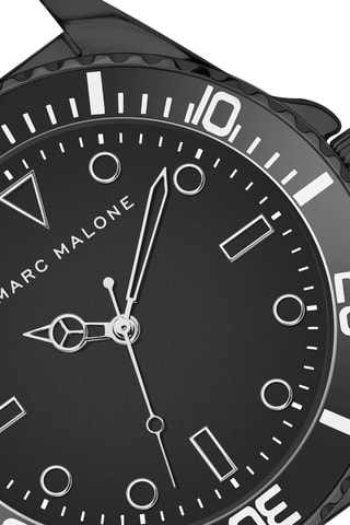 Reloj de cuarzo de acero - Negro