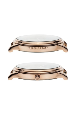 Reloj de cuarzo de acero - Rosa dorado y verde - Frederic Graff