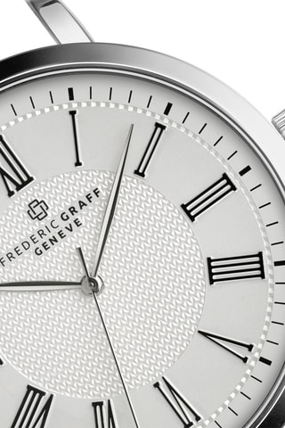 Reloj de cuarzo de piel - Negro y plateado