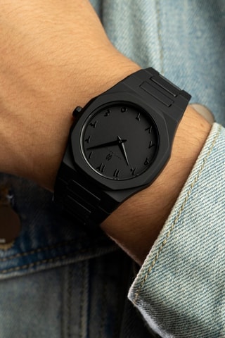 Reloj de cuarzo de policarbonato - Negro