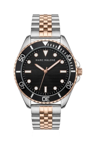 Reloj de cuarzo de acero - Plateado y dorado