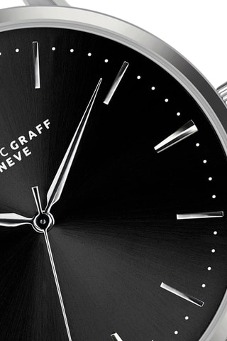 Reloj de cuarzo de acero   Plateado