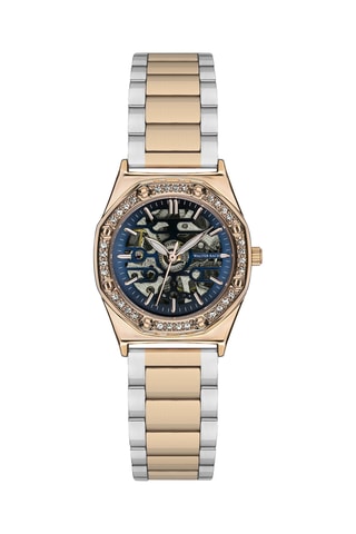 Reloj esqueleto automático de acero - Dorado y plateado