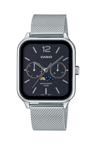 Relógio de quartzo em aço - Prateado e preto