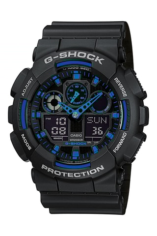 Relógio analógico em resina - Cronómetro - Preto