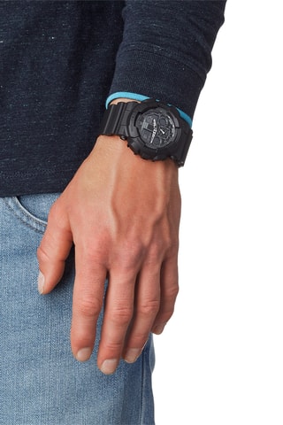 Relógio analógico em resina - Cronómetro - Preto