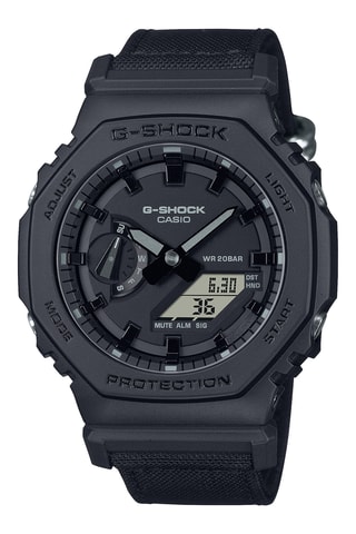 Relógio analógico-digital em aço - Cronómetro e GMT - Preto