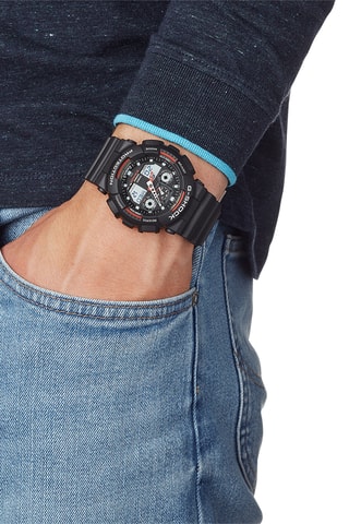 Relógio analógico em resina - Cronómetro - Preto