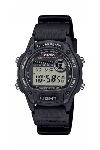 Relógio digital em resina - Cronómetro e GMT - Preto