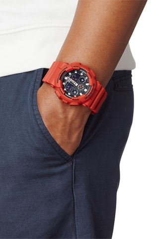 Relógio analógico em resina - Cronómetro - vermelho