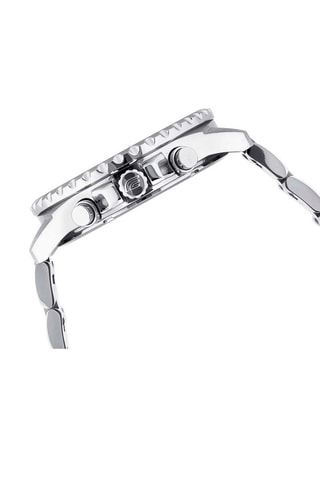 Relógio de quartzo em aço - Cronógrafo - Prateado e preto