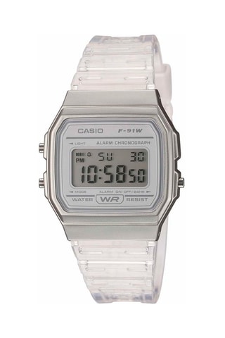 Relógio digital em resina - Cronómetro - Branco e cinzento