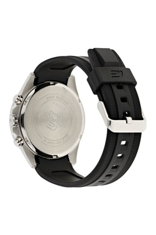 Relógio de quartzo em resina - Cronógrafo - Preto e prateado