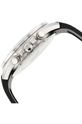 Relógio de quartzo em resina - Cronógrafo - Preto e prateado