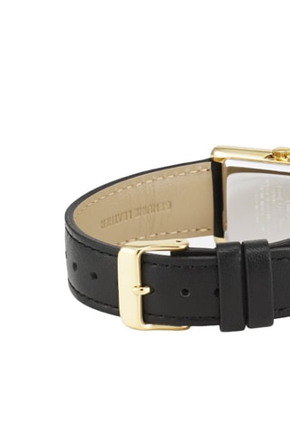 Relógio de quartzo em couro - Preto e azul