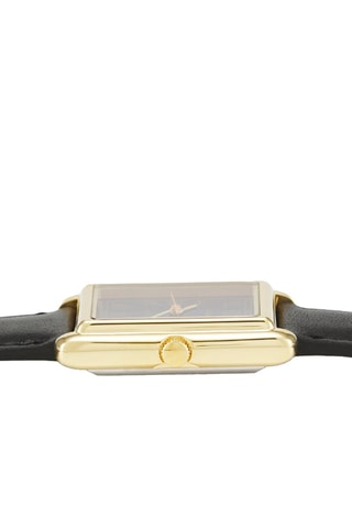 Relógio de quartzo em couro - Preto e azul