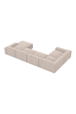 Canapé d'angle gauche panoramique Lionel Beige