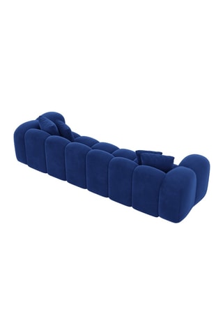 Canapé Nuvola - Bleu foncé - 4 places - Tissu toucher velours