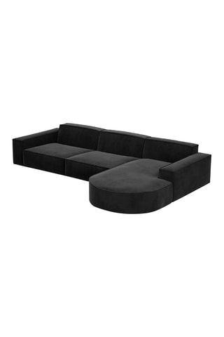 Canapé d'angle droit Victoria - Noir