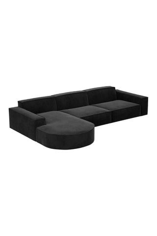 Canapé d'angle gauche Victoria - Noir