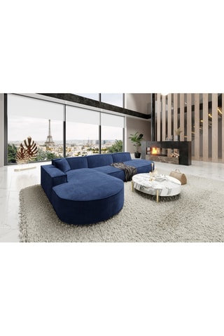 Canapé d'angle gauche Victoria - Bleu Atlantique