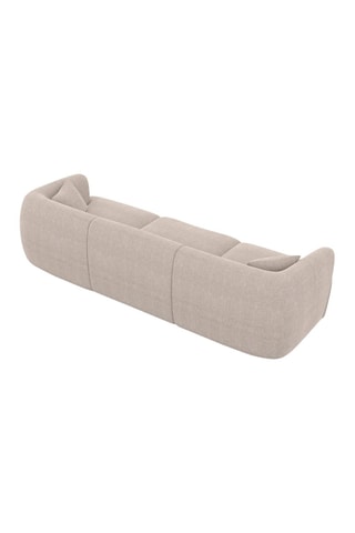 Canapé droit Ozura - Beige - 3 places - Tissu structuré
