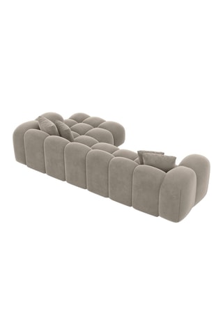 Canapé d'angle droit Form Nuvola - Beige foncé - 5 places - Tissu toucher velours