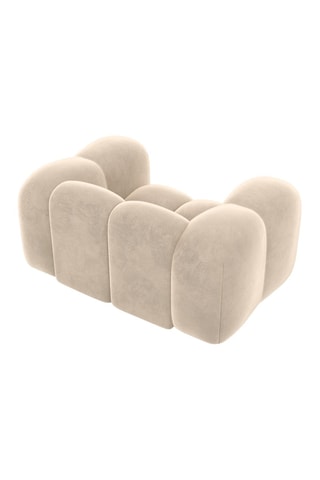 Fauteuil Nuvola - Crème - Tissu toucher velours