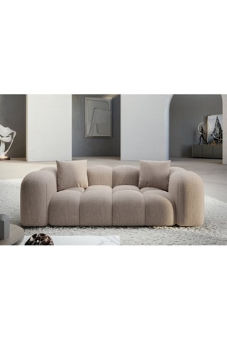 Canapé Nuvola - Beige - 2 places - Tissu structuré