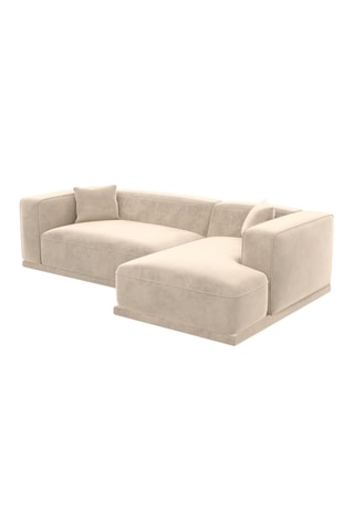 Canapé d'angle droit Duno Crème
