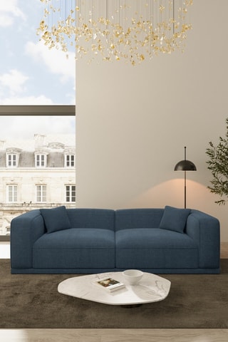 Canapé Duno - Bleu marine - 4 places - En polyester