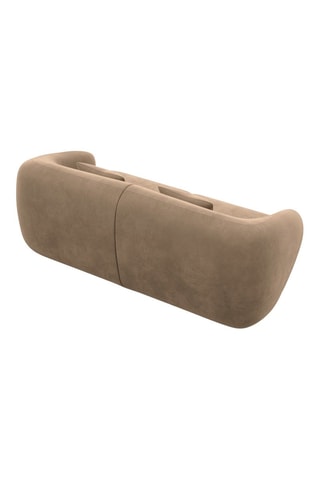 Canapé Maitano - Marron - 2 places - En tissu velours