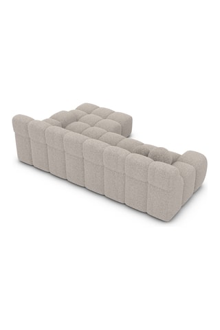 Canapé d'angle droit Bonobo - Beige - 4 places - En tissu bouclette