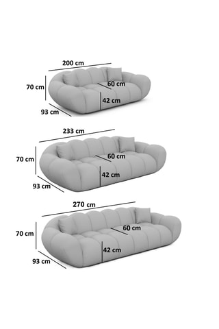 Canapé - Beige - 3 places - En tissu bouclé