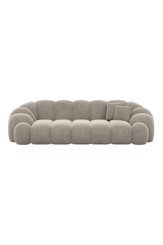 Canapé - Beige - 3 places - En tissu velours