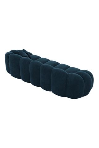 Canapé - Bleu marine - 3 places - En tissu velours