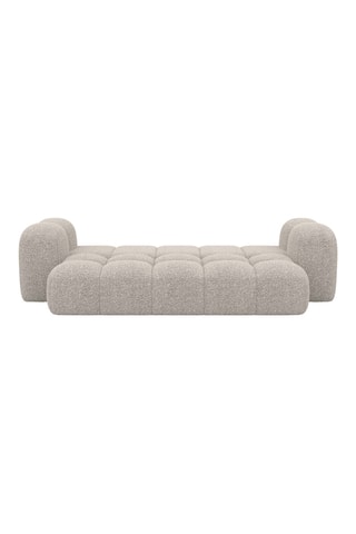 Canapé convertible - Beige - 3 places - En tissu bouclé