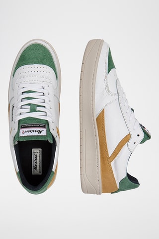 Baskets en cuir Anderson - Blanc et marron clair