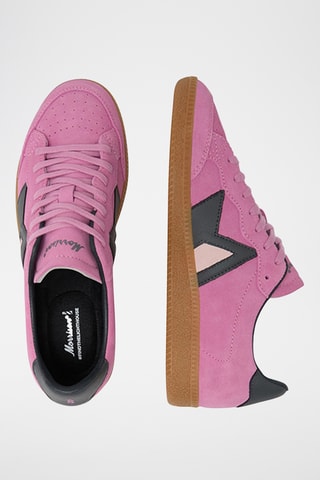 Baskets en cuir Azalea - Rose et noir