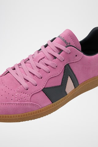 Baskets en cuir Azalea - Rose et noir