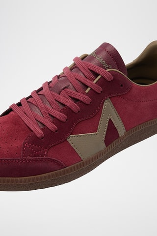 Baskets en cuir Merlot - Rouge
