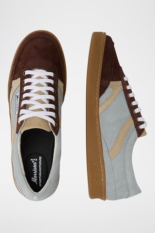 Baskets en nubuck Murray - Ciel et marron