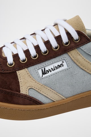 Baskets en nubuck Murray - Ciel et marron