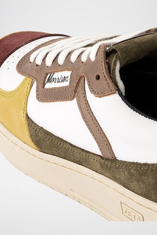 Baskets en cuir Navajo - Bordeaux et blanc