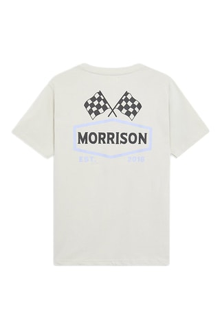 T-shirt Race flag - Blanc