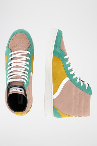 Baskets montantes en nubuck Screech - Rose