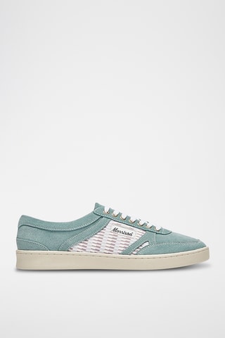Baskets en nubuck Silver - Vert d’eau