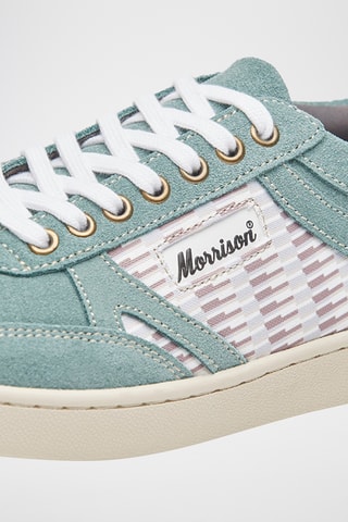 Baskets en nubuck Silver - Vert d’eau
